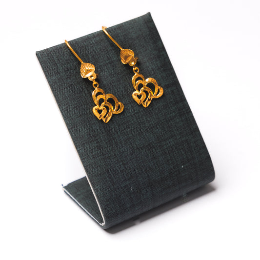 Kid's Simple Earrings (D7) - Silver 925 & Gold Plated