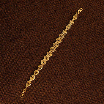 Casting Bracelet (D19) - Silver 925 & Gold Plated