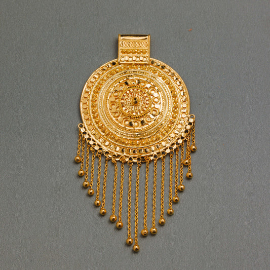 Circle Traditional Pendant (1) - Silver 925 & Gold Plated