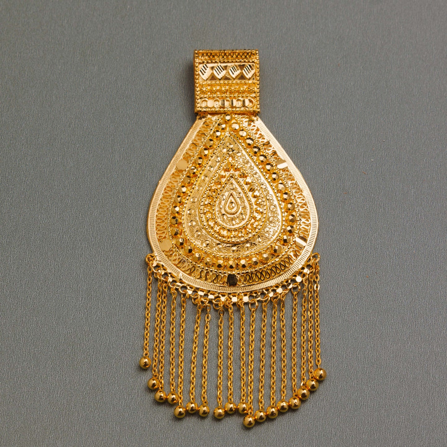 Drop Traditional Pendant (1) - Silver 925 & Gold Plated