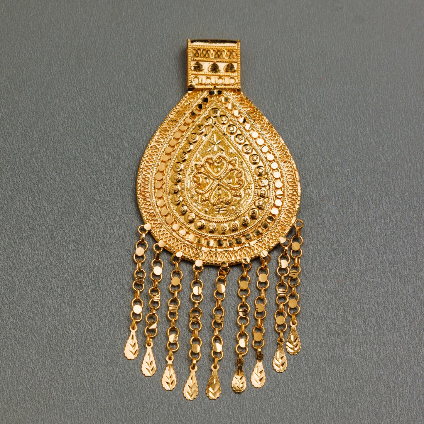 Drop Traditional Pendant (1) - Silver 925 & Gold Plated