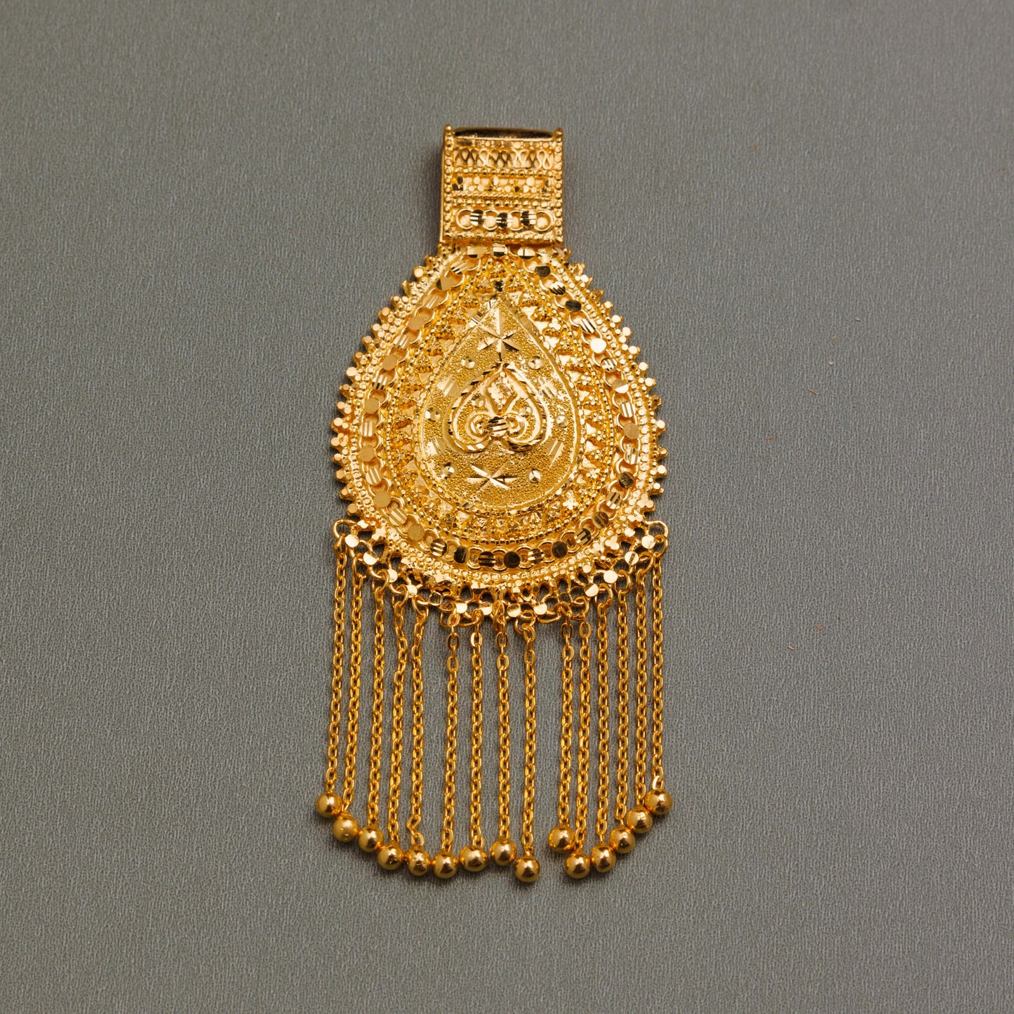 Drop Traditional Pendant (2) - Silver 925 & Gold Plated