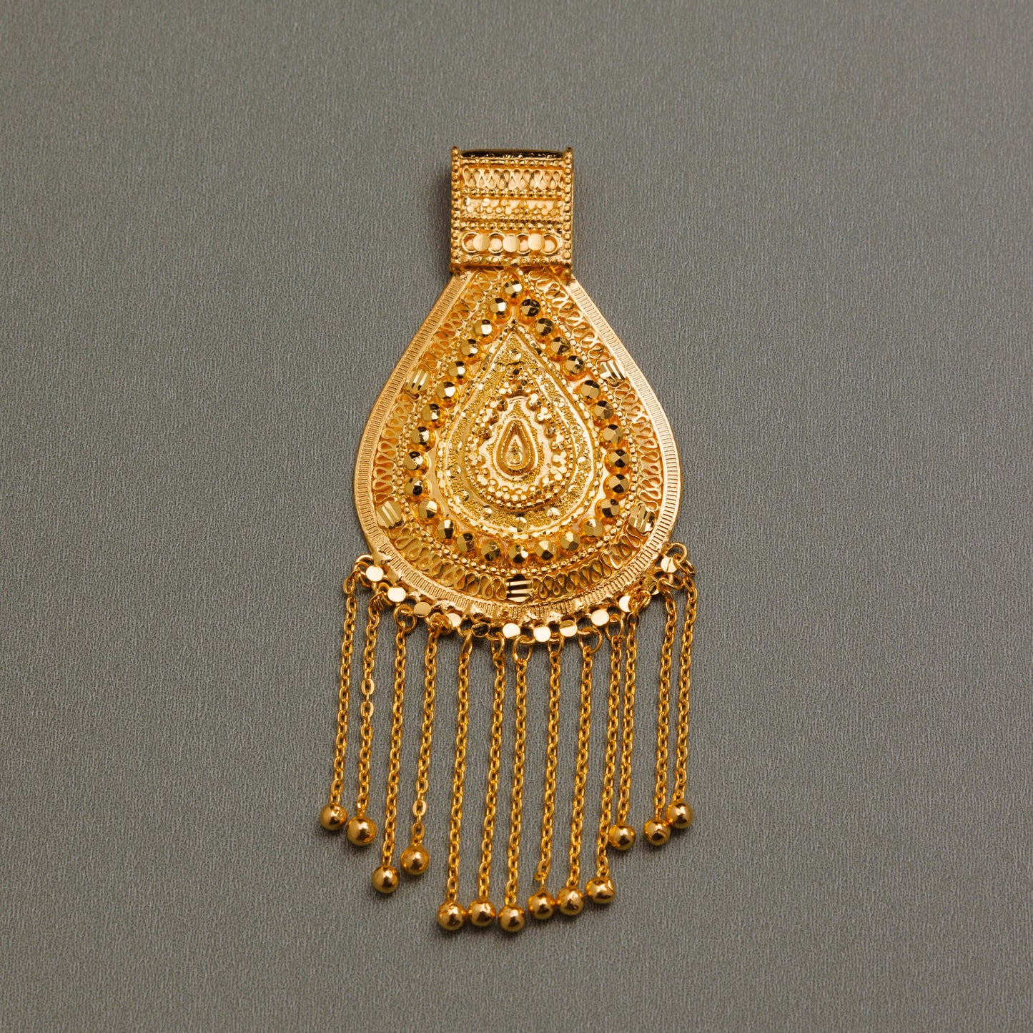 Drop Traditional Pendant (2) - Silver 925 & Gold Plated