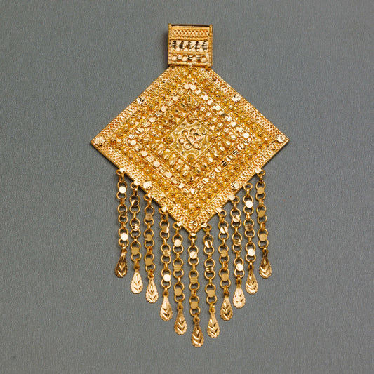 Rhombus Traditional Pendant (1) - Silver 925 & Gold Plated