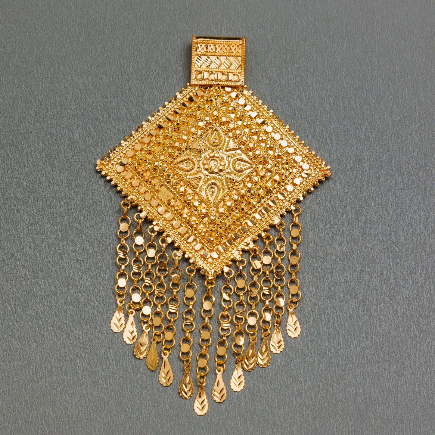 Rhombus Traditional Pendant (1) - Silver 925 & Gold Plated