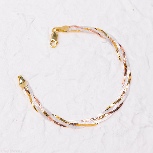 Braided Bracelet | Silver 925 | Gold Plated