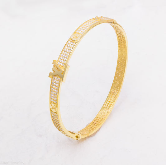 Chanel Cuff Bracelet | Silver 925 | Gold Plated