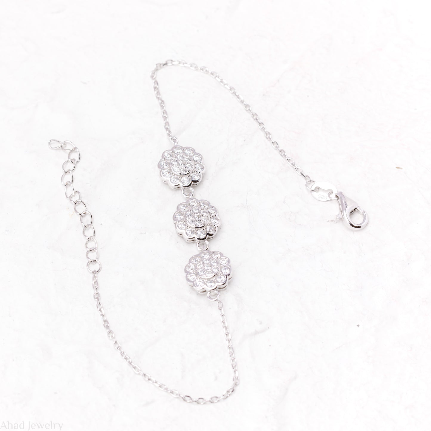 3 Flower Bracelet | Silver 925