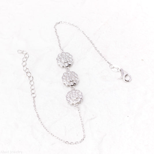 3 Flower Bracelet | Silver 925