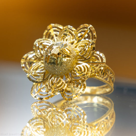 Flower Ring (RP) - Silver 925 & Gold Plated