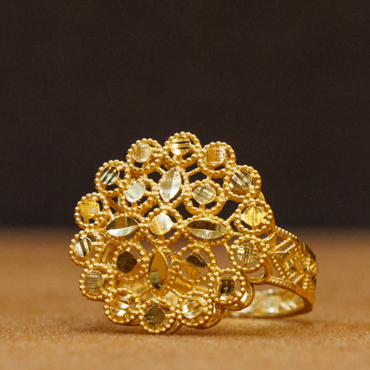 RP Flower Ring (D4) - Silver 925 & Gold Plated