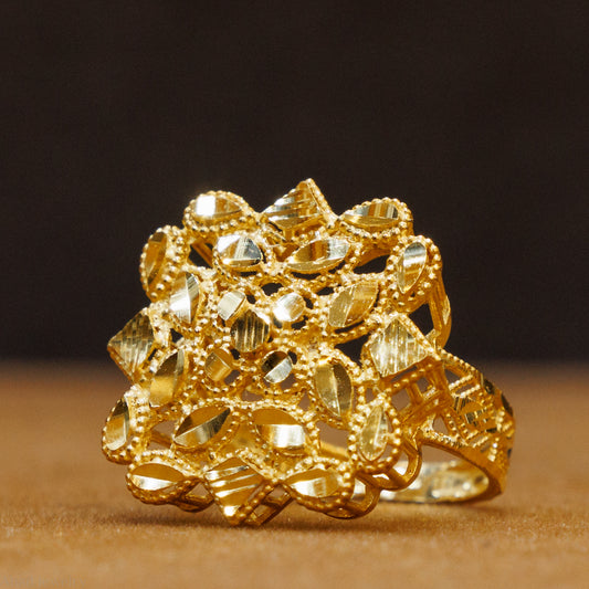 RP Flower Ring (D6) - Silver 925 & Gold Plated