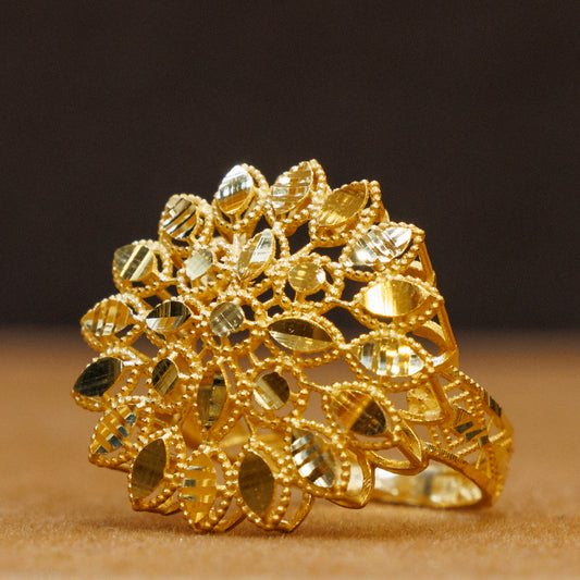RP Flower Ring (D5) - Silver 925 & Gold Plated