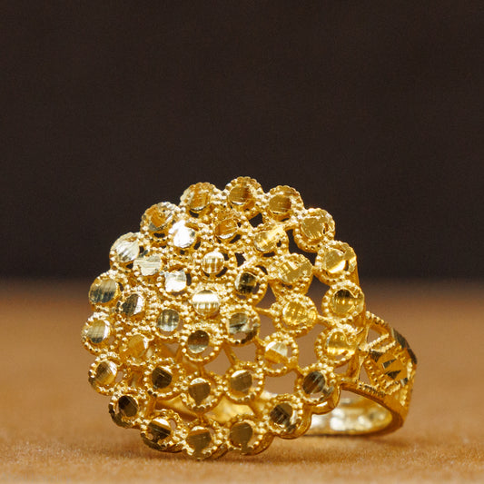 RP Flower Ring (D3) - Silver 925 & Gold Plated