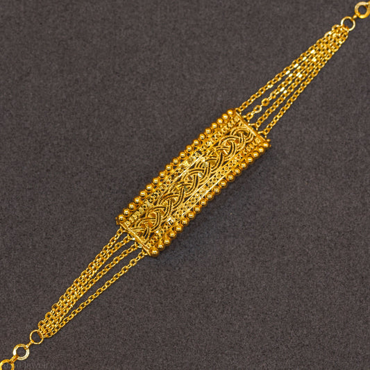 RP Half Curve Bracelet - Chain (Plain) - Silver 925 & Gold Plated